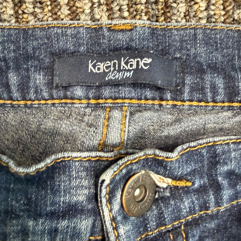 Karen Kane Women’s size 12 Straight Leg Jeans in Dark Blue - Picture 4 of 7